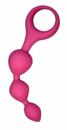 Анальные шарики Alive Triball Pink, силикон, макс. диаметр 2см - lovekeks.com.ua