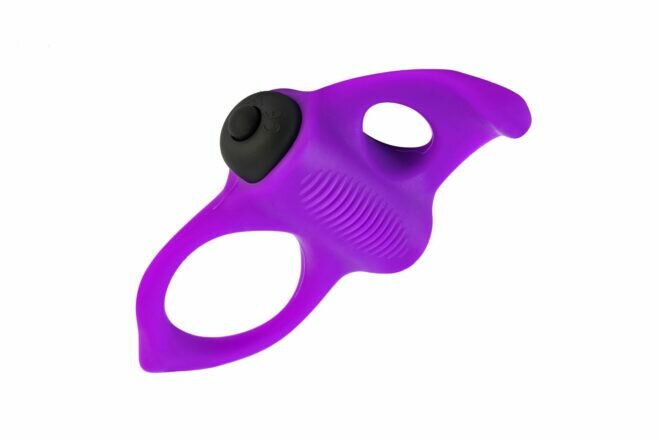 Эрекционное виброкольцо Adrien Lastic Lingus MAX Violet с язычком для стимуляции клитора - lovekeks.com.ua
