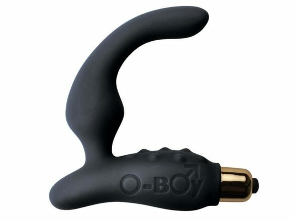 Вибромассажер простаты Rocks Off O-Boy Black для новичков, макс диаметр 30мм, массаж промежности - lovekeks.com.ua