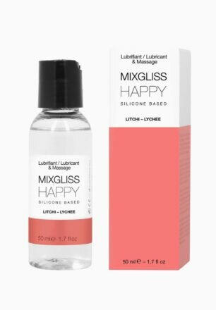 Лубрикант на силиконовой основе MixGliss HAPPY - LITCHI (50 мл) с ароматом китайского личи - lovekeks.com.ua