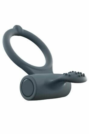 Эрекционное кольцо Dorcel Power Clit Plus с вибрацией, перезаряжаемое, с язычком со щеточкой - lovekeks.com.ua