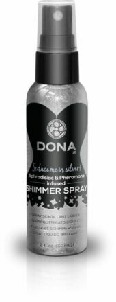 (SALE) Спрей для тела с серебристыми блестками DONA Shimmer Spray Silver (60 мл) - lovekeks.com.ua