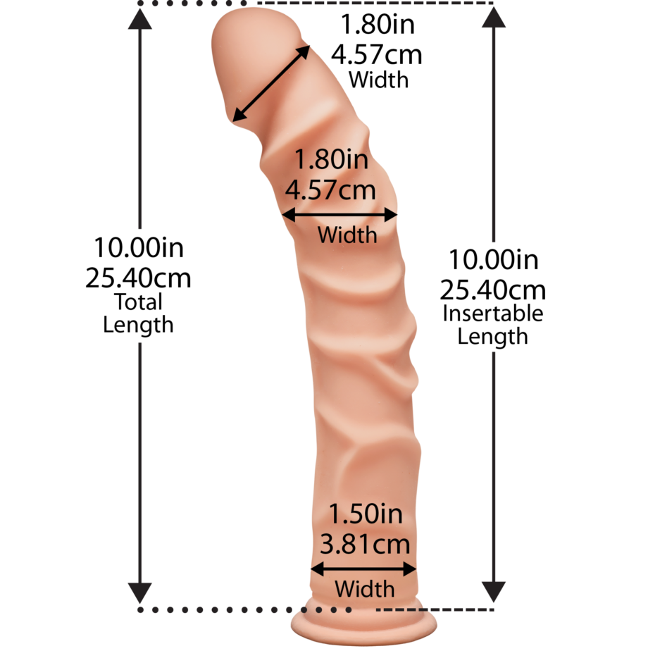 Фаллоимитатор Doc Johnson The D - Ragin D - 10 Inch Without Balls - ULTRASKYN, диаметр 3,8см - lovekeks.com.ua