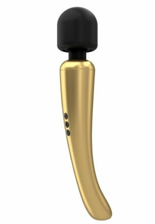 Мощный вибромассажер Dorcel MEGAWAND Gold водонепроницаемый - lovekeks.com.ua