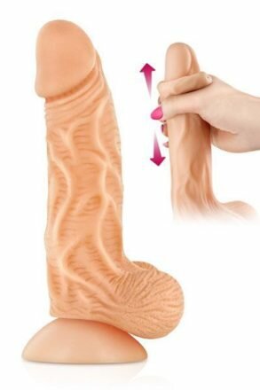 Фаллоимитатор с подвижной крайней плотью Real Body - Real JO, диаметр 4см, TPE - lovekeks.com.ua