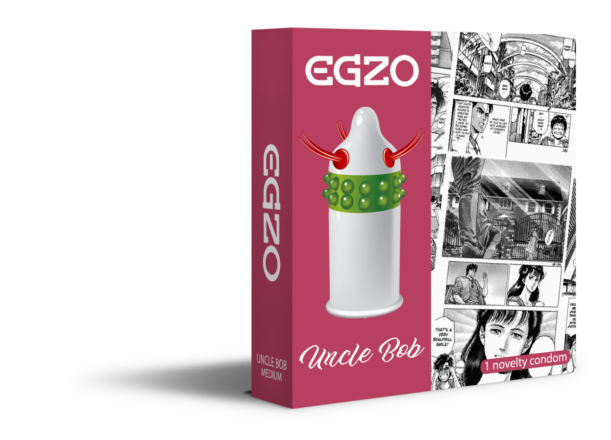 Насадка на член EGZO Uncle Bob (презерватив с усиками) - lovekeks.com.ua