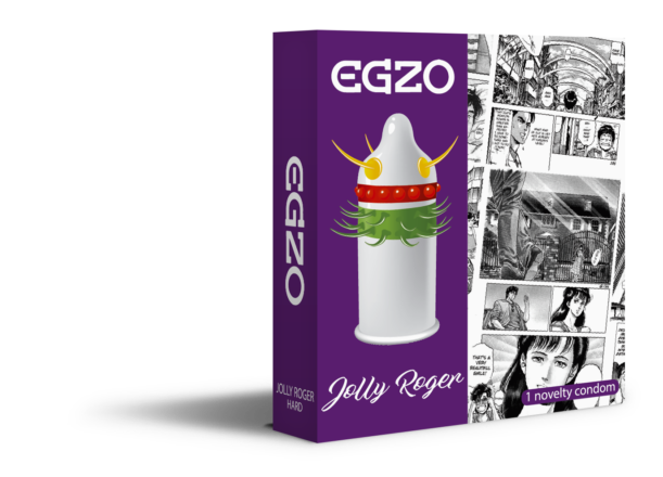 Насадка на член EGZO Jolly Roger (презерватив с усиками) - lovekeks.com.ua