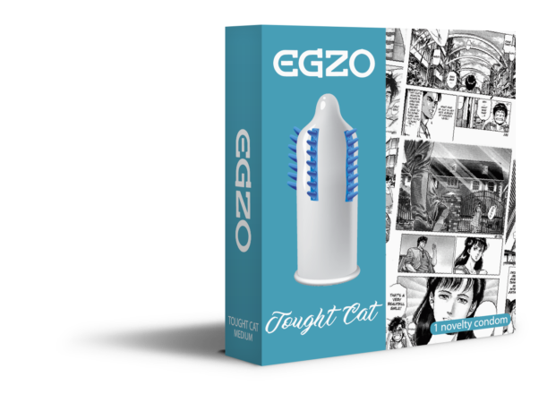 Насадка на член EGZO Touqht Cat (презерватив с шипами) - lovekeks.com.ua