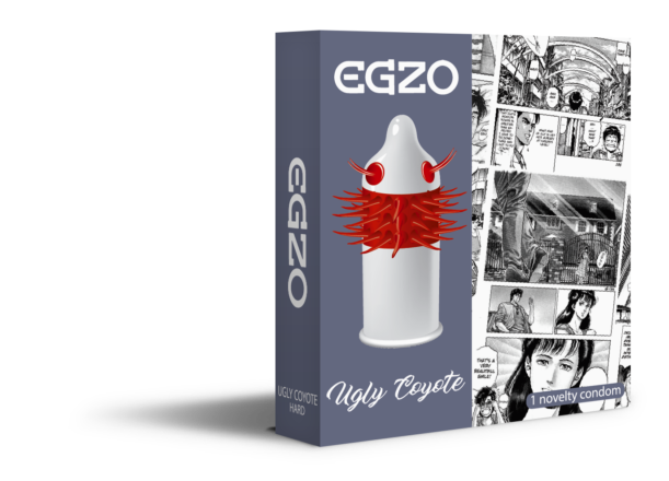 Насадка на член EGZO Uglu Coyot (презерватив с усиками) - lovekeks.com.ua
