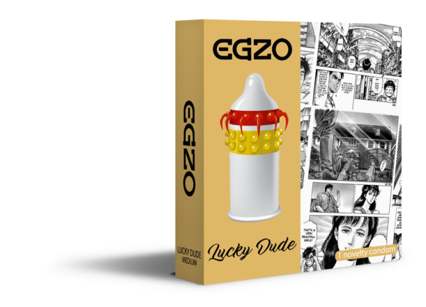 Насадка на член EGZO Lucky Dude (презерватив с усиками) - lovekeks.com.ua