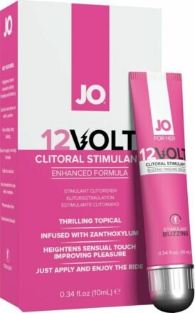 Возбуждающий гель для клитора System JO 12VOLT (10 мл) с эффектом пульсации и разогрева - lovekeks.com.ua