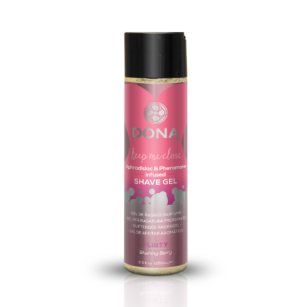 Гель для бритья DONA Intimate Shave Gel: Flirty Blushing Berry (250 мл) с феромонами и афродизиаками - lovekeks.com.ua