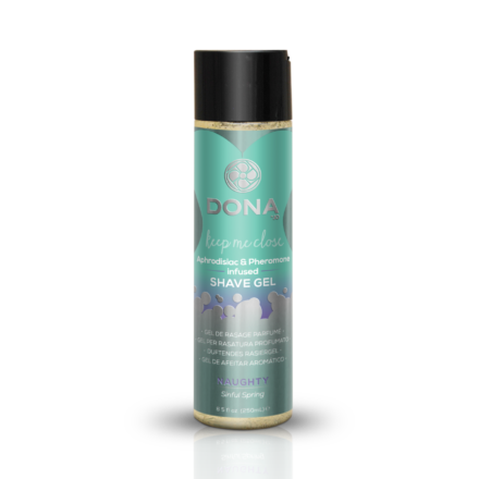 Гель для бритья DONA Intimate Shave Gel: Naughty Sinful Spring (250 мл) с феромонами и афродизиаками - lovekeks.com.ua