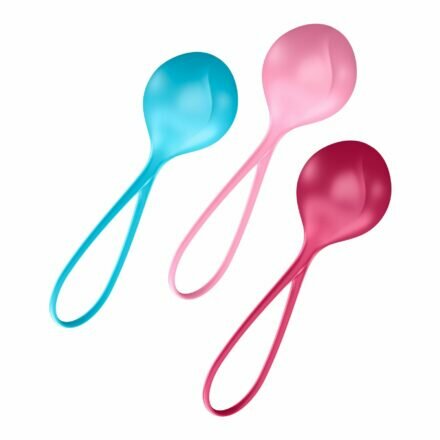 Вагинальные шарики Satisfyer Strengthening Balls (3шт), диаметр 3,8см, вес 62-82-98гр, монолитные - lovekeks.com.ua