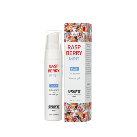 Стимулирующий гель EXSENS Kissable Raspberry Mint 15мл можно для поцелуев, охлаждающий - lovekeks.com.ua