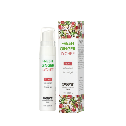 Стимулирующий гель EXSENS Kissable Fresh Ginger Litchi 15мл, можно для поцелуев, охлаждающий - lovekeks.com.ua