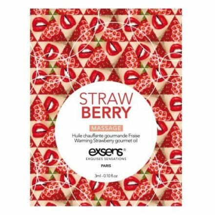 Пробник массажного масла EXSENS Strawberry 3мл - lovekeks.com.ua