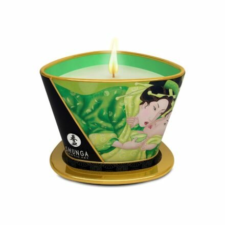 Массажная свеча Shunga Massage Candle - Exotic Green Tea (170 мл) с афродизиаками - lovekeks.com.ua