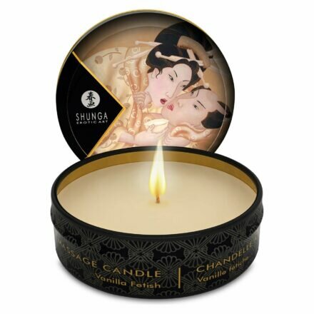 Массажная свеча Shunga Mini Massage Candle - Vanilla Fetish (30 мл) с афродизиаками - lovekeks.com.ua