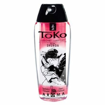 Лубрикант на водной основе Shunga Toko AROMA - Sparkling Strawberry Wine (165 мл), не содержит сахар - lovekeks.com.ua