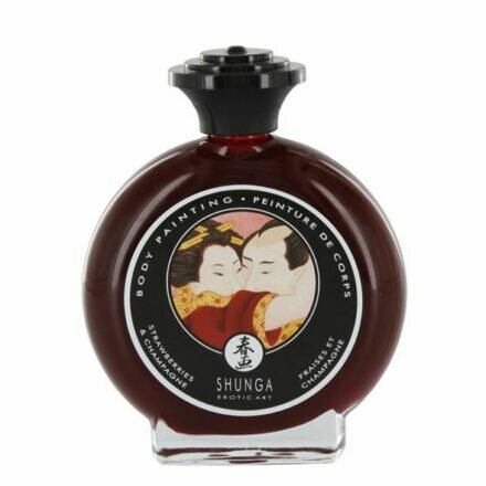Краска для тела Shunga BODYPAINTING - Sparkling Strawberry Wine (100 мл) без глютена и парабенов - lovekeks.com.ua