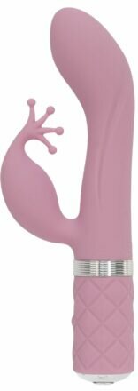 Роскошный вибратор-кролик Pillow Talk - Kinky Pink с кристаллом Сваровски, мощный - lovekeks.com.ua