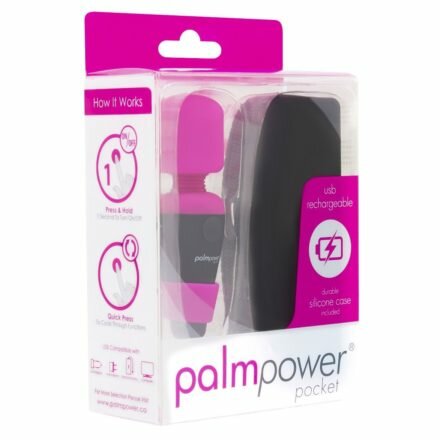 Мини вибромассажер PalmPower Pocket для путешествий (9см), водостойкий, чехол в комплекте - lovekeks.com.ua