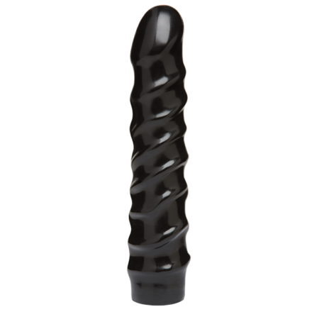 Дилдо Doc Johnson CodeBlack - 8 Inch Raging Vac-U-Lock со стимулирующим рельефом, диаметр 3,8см - lovekeks.com.ua