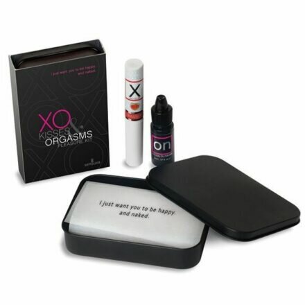 Подарочный набор Sensuva XO Kisses & Orgasms (бальзам для губ с феромонами и жидкий вибратор) - lovekeks.com.ua