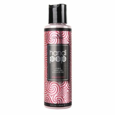 Вкусный гель для изысканных мануальных и оральных ласк Sensuva - Handipop Strawberry (125 мл) - lovekeks.com.ua