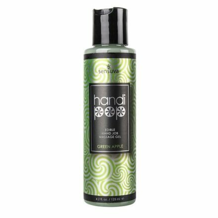 Вкусный гель для изысканных мануальных и оральных ласк Sensuva - Handipop Green Apple (125 мл) - lovekeks.com.ua