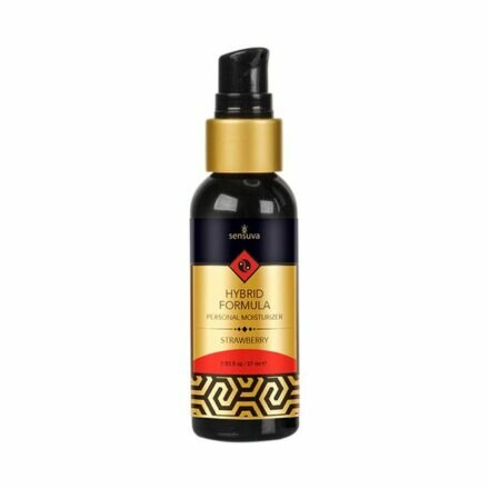 Смазка водно-силиконовая Sensuva Hybrid Strawberry (57 мл) без сахара, можно для оральных ласк - lovekeks.com.ua