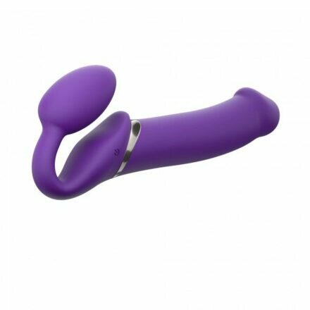 Безремневой страпон с вибрацией Strap-On-Me Vibrating Violet XL - lovekeks.com.ua