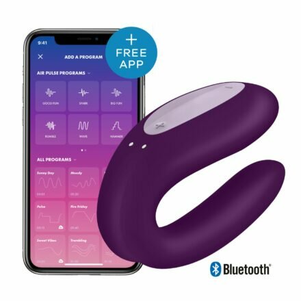 Вибратор для пар Satisfyer Double Joy Violet - lovekeks.com.ua