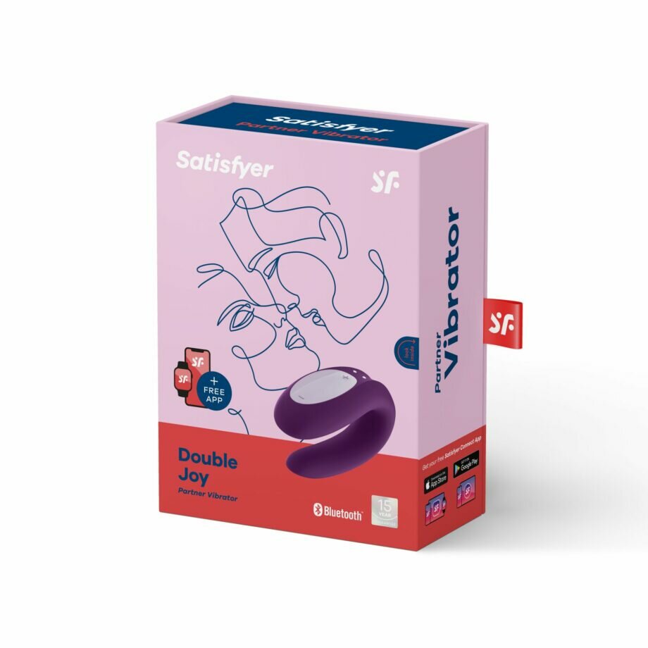 Вибратор для пар Satisfyer Double Joy Violet - lovekeks.com.ua