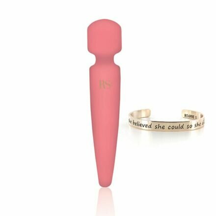 Вибромассажер Rianne S: Bella Mini Wand Coral, 10 режимов работы, медицинский силикон - lovekeks.com.ua