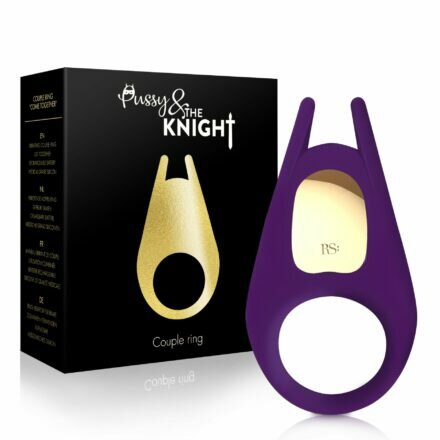 Эрекционное виброкольцо Rianne S: The Pussy & The Knight Couple Ring, 10 режимов работы, мед силикон - lovekeks.com.ua