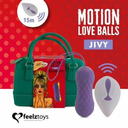 Вагинальные шарики с массажем и вибрацией FeelzToys Motion Love Balls Jivy с пультом ДУ, 7 режимов - lovekeks.com.ua