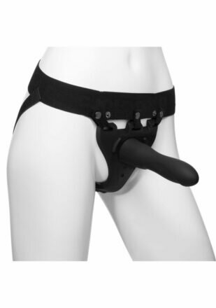 Страпон унисекс с вибрацией Doc Johnson Body Extensions - BE IN CHARGE, полая насадка - lovekeks.com.ua