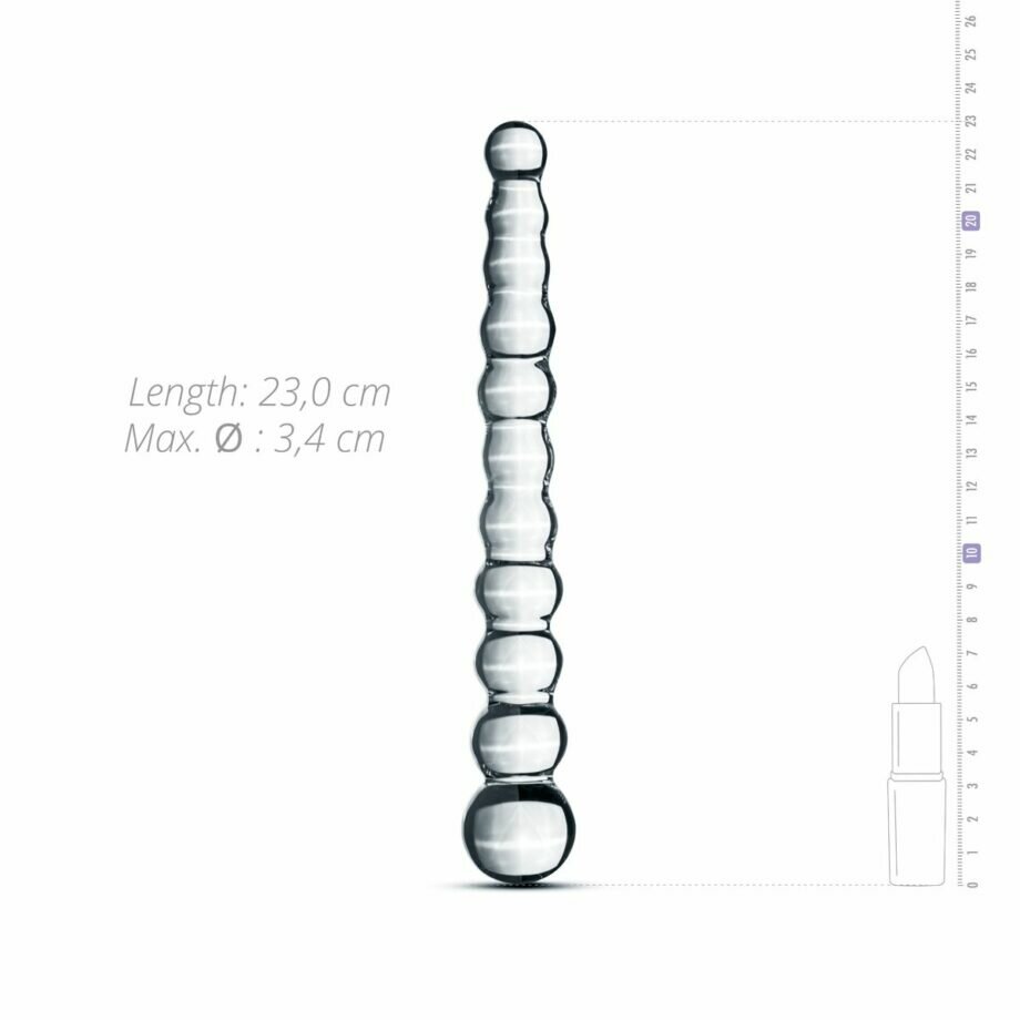 Стеклянный дилдо в виде бусин Gildo Glass Dildo No. 20 - lovekeks.com.ua