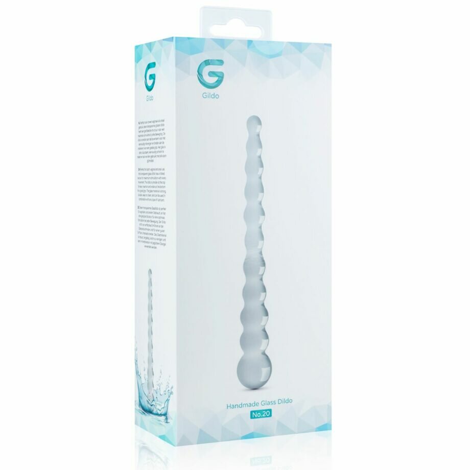 Стеклянный дилдо в виде бусин Gildo Glass Dildo No. 20 - lovekeks.com.ua