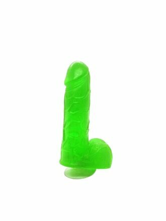 Крафтовое мыло-член с присоской Чистый Кайф Green size S натуральное - lovekeks.com.ua