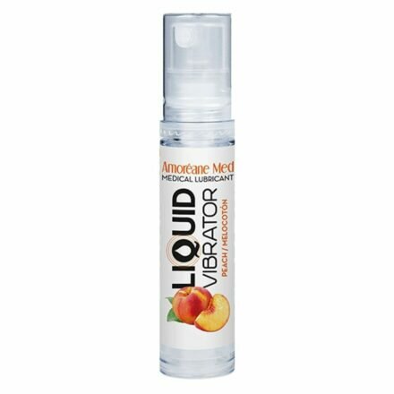 Лубрикант с эффектом вибрации Amoreane Med Liquid Vibrator Peach (10 мл) - lovekeks.com.ua