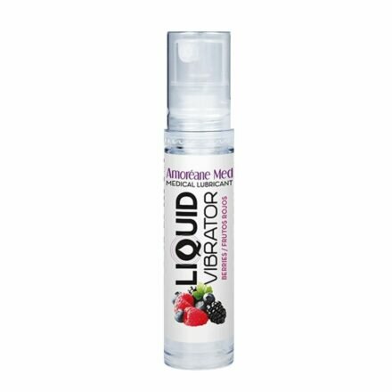Лубрикант с эффектом вибрации Amoreane Med Liquid Vibrator Berries (10 мл) - lovekeks.com.ua