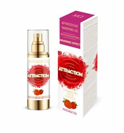 Разогревающее массажное масло с феромонами MAI MASSAGE OIL - STRAWBERRY (30 мл) (без упаковки) - lovekeks.com.ua