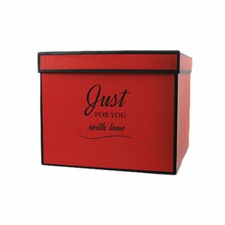 Подарочная коробка Just for you красная, S - 20х17х14,5 см - lovekeks.com.ua