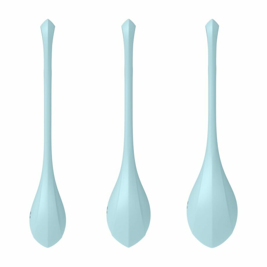 Набор йони бусин Satisfyer Yoni Power 2 Light Blue, диаметр 2-2,5-3см, вес 22-44-73гр - lovekeks.com.ua