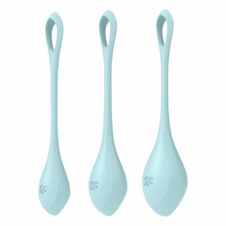 Набор йони бусин Satisfyer Yoni Power 2 Light Blue, диаметр 2-2,5-3см, вес 22-44-73гр - lovekeks.com.ua