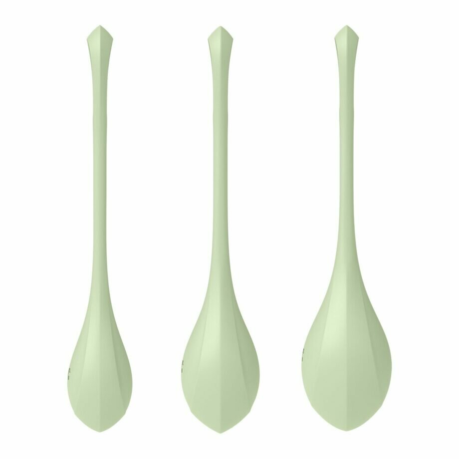 Набор йони бусин Satisfyer Yoni Power 2 Light Green, диаметр 2-2,5-3см, вес 22-44-73гр - lovekeks.com.ua