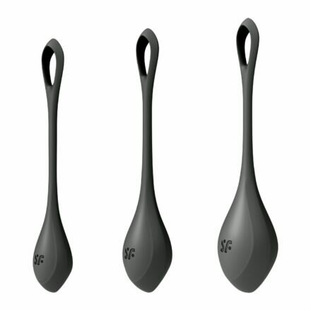Набор йони бусин Satisfyer Yoni Power 2 Black, диаметр 2-2,5-3см, вес 22-44-73гр - lovekeks.com.ua